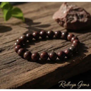 Bracelet de vitalité artisanal en pierre de sang naturelle, perles de cristal, Inde, vente en gros, bracelet de guérison, bracelet perlé, bracelet en cristal - Product Image 2