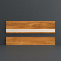 Marches d'escalier de finition brillante: 1200x200mm et 1200x300mm, épaisseur de 11mm, carreaux de riser en porcelaine céramique antidérapants mats