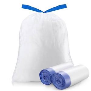 ถุงขยะแบบมีเชือกผูก ก้นขยาย HDPE พิมพ์โลโก้ตามสั่ง ย่อยสลายได้ ปิดผนึกด้วยความร้อน รุ่น TD 12 ขนาด 5/13/30/39 แกลลอน - Product Image 6
