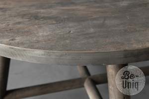 Mesa Auxiliar Redonda de Madera de Teca Contemporánea Hecha a Mano, Ecológica, Mueble Natural para Decoración de Sala de Estar - Product Image 5