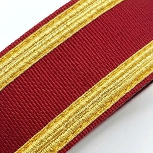 Ceinture Cérémonielle en Tissu Tressé avec Boucle Plaquée Or, Largeur 4,0 cm, pour Uniforme Formel, Boucle en Alliage - Product Image 5