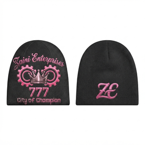 Premium 320 GSM Acrylic Knit Men Beanie <b>Cap</b> Black Color Custom Embroidery Logo Woven Label Soft Warm Winter Skull <b>Hat</b> OEM ODM - Product Image 1