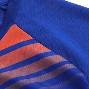 Conjunto de Camiseta de Fútbol Azul para Hombre, Cuello en V, Manga Corta, Diseño a Rayas, Ropa Deportiva de Poliéster que Absorbe la Humedad para Adultos - Product Image 5