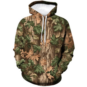 Cotton Polyester Winter Sweatshirt Camo <b>Hoodies</b> <b>Plain</b> Dyed Street Wear Stylish Men's Pullover Hoodie basicscotton blended - Product Image 6
