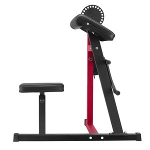 Macchina per curl Preacher 2-in-1 per estensione bicipiti e tricipiti, allenamento isolato delle braccia da seduti, a carico con dischi - Product Image 6