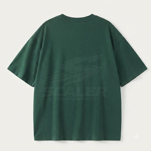 T-shirt surdimensionné 100 % coton épais pour homme, coupe ample, épaules tombantes, manches courtes, décontracté, séchage rapide, écologique - Product Image 2
