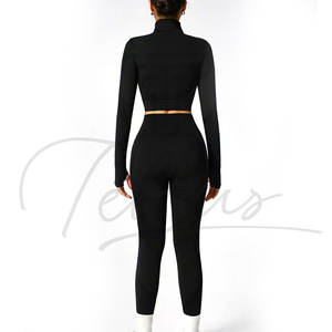 Conjunto de Yoga de 3 Piezas para Mujer, Diseño Moderno, Transpirable, Personalizado, Conjunto de Yoga para Mujer 2026, Conjunto de Yoga de 4 Piezas - Product Image 3