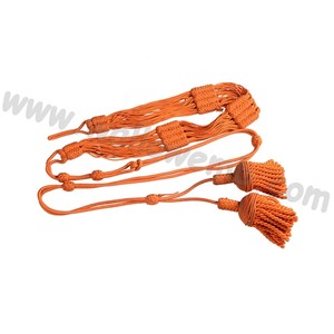 Ceinture de cérémonie rouge personnalisée avec pompons, ceinture d'uniforme d'officier et écharpe d'épaule - Product Image 2