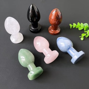 Plugs anaux sculptés à la main de haute qualité, multi-pierres précieuses naturelles, artisanat en cristal, figurine de guérison, pierres semi-précieuses, thérapie. - Product Image 3