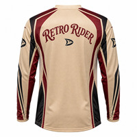 Maillot de motocross rétro pour adultes imprimé OEM 67, sublimation, chemise de course MX vintage à manches longues, respirante, pour moto tout-terrain