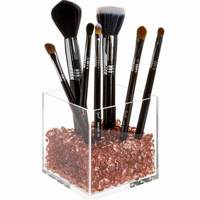 Organisez votre coiffeuse avec ce support de pinceaux cosmétiques autoportant en acrylique transparent, moderne, écologique, élégant et pratique.