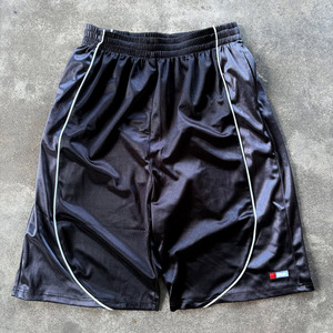 Shorts Bermuda en satin bleu et vert pour homme, avec bande latérale, taille élastique, style sportif, tissu à séchage rapide - Product Image 4