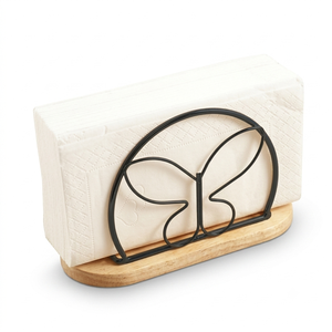 Wholesale Wrought Iron Napkin Dispenser <b>Black</b> Metal Tabletop <b>Paper</b> <b>Tissue</b> Holder for Restaurant Hotel Home Decor For Gifting - Product Image 5