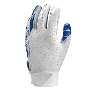 Guantes de fútbol americano negros de dedo completo con patrón geométrico blanco, antideslizantes, de material PU, unisex, para todas las estaciones - Product Image 4