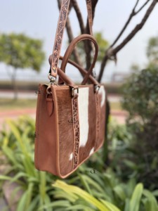 Sac à main en cuir de vachette véritable, nouveau design, sculpté à la main, style bohème vintage, fait main, élégant, sac à bandoulière - Product Image 2