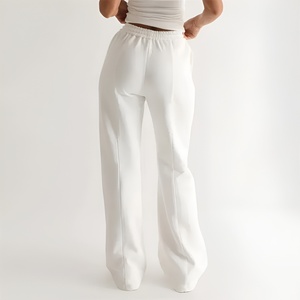 Pantalon de survêtement décontracté à jambes larges pour femmes, taille haute, coupe décontractée, doux et confortable, pantalon de jogging pour tous les jours, avec cordon élastique - Product Image 6