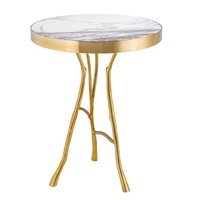 Table basse moderne à emboîtement avec finition argentée, table de salon de luxe, table à thé en métal la plus vendue