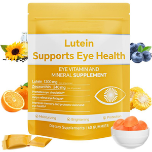 Integratore di vitamine e minerali per gli occhi in caramelle gommose di luteina biologica naturale a marchio privato OEM/ODM, contiene 20 mg di luteina e 4 mg di zeaxantina - Product Image 1