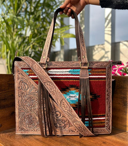 Manta de sillín de cuero mecanizada a mano para mujer, bolsos de mano grandes, bolso de hombro oculto de cuero genuino de alta calidad - Product Image 2