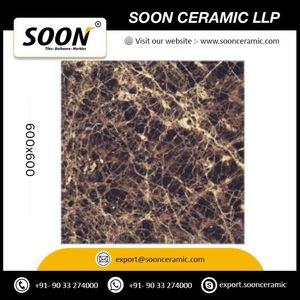 Carreaux muraux en porcelaine effet marbre Xandra Web, finition brillante, 600x600mm, 20mm, texture imitation pierre, utilisation intérieure, antibactérien - Product Image 4