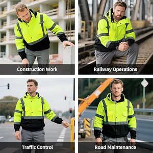 Chaqueta de Seguridad Reflectante de Alta Visibilidad Personalizable 2026 con Múltiples Bolsillos al por Mayor - Product Image 4