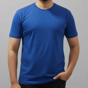 T-shirts personnalisés 100 % coton pour hommes, à manches courtes, tricotés, couleur unie, été, impression numérique de logo personnalisé, fabricant OEM ODM, streetwear - Product Image 2