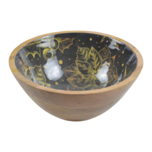 Bol à fruits en bois design, idéal pour la décoration de table des hôtels et restaurants, bol à salade en bois émaillé design - Product Image 4