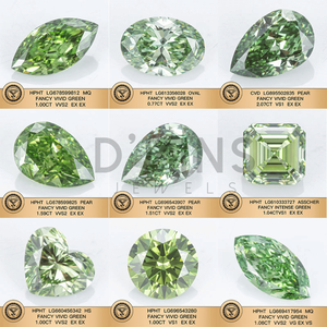 Diamant de laboratoire D'vins Jewels 1,35 carat, vert intense fantaisie, SI1, taille cœur, HPHT, certifié IGI, pour la fabrication de bijoux - Product Image 4