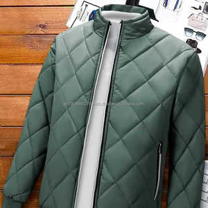 Chaqueta Bomber de Satén Personalizable para Hombre, para Invierno, Estilo Casual Urbano, Cierre de Cremallera, Tela de Lona Bordada, Diseño Sólido - Product Image 4