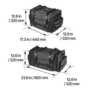 Borsa da Sella per Moto 40-60L Espandibile, Borsa Serbatoio Impermeabile con Copertura Antipioggia per Sport all'Aperto, Accessorio Pieghevole per Motocicletta - Product Image 2