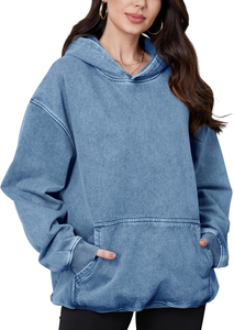 Sudadera con Capucha Extra Grande de Algodón con Logotipo Personalizado ODM, Nueva Colección 2026, Lavado Ácido, Alta Calidad, Último Diseño, Calidad Premium - Product Image 5