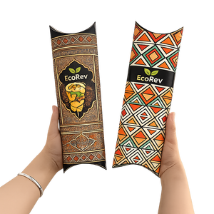 Disposable Biodegradable Eco-Friendly Customized <b>Black</b> Luxury Cardboard Paper Food Packaging <b>Box</b> for Fast Food Shawarma <b>Box</b> - Product Image 1
