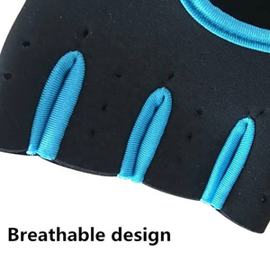 OEM Custom Unisex Half-Finger PU Leather <b>Waterproof</b> Breathable Weight Lifting Gloves for Fitness Gym Workout-Men Women - Product Image 3
