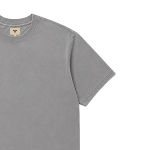 เสื้อยืดโอเวอร์ไซส์ผู้ชาย คอกลม แขนสั้น สีเทาเรียบ สไตล์สตรีทแวร์ ขายส่ง เสื้อผ้าลำลองใส่ได้ทุกวัน - Product Image 5