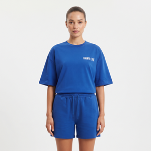 Ensemble T-shirt et short oversize tendance pour femme 2026 – Tenue décontractée deux pièces respirante pour l'été - Product Image 1