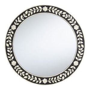 Elegant Art Deco Contemporary Round Bone Inlay Handmade Smooth Edge Wedding Wall <b>Mirror</b> From REHMAN CRAFT - Product Image 1