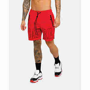 กางเกงขาสั้นผู้ชายผ้าทวิลโพลีเอสเตอร์ไนลอน 100% แบบสั่งทำพิเศษ สำหรับฤดูร้อน สไตล์สตรีทแวร์ ปักลาย พิมพ์ลาย สำหรับออกกำลังกาย เล่นกีฬา และใส่ไปชายหาด - Product Image 2