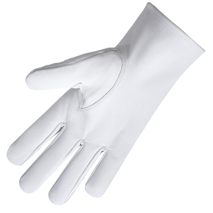 Guantes de Cuero Genuino para Masonería, con Parche Bordado Rojo y Corona Dorada, Guantes Ceremoniales - Product Image 4
