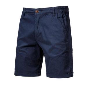 Shorts Chino Respirants d'Été, Style Urbain, Demi-Pantalon 100% Coton Bleu, Longueur Genou, Vêtements d'Extérieur, Vente en Gros OEM - Product Image 1