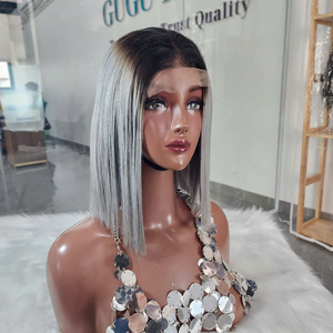 Peluca Bob de Cabello Humano Vietnamita 100% Virgen, Doble Trama, Sin Pegamento, con Frente de Encaje Transparente HD, Estilo Liso, para Mujer - Product Image 3