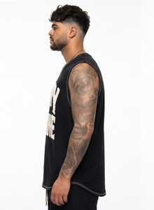 <b>Plus</b> <b>Size</b> Men's Singlet <b>Top</b> Chenille Embroidered Outer Seam Sleeveless Tee Polyester Spandex Gym Wear Tank <b>Top</b> Crew Neck Singlet - Product Image 3