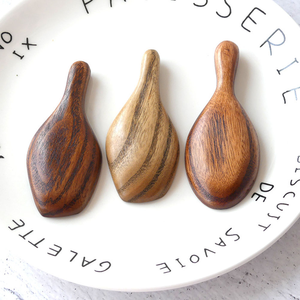 Mini Cuchara de Madera para Té, Cuchara de Madera de Boca Ancha con Mango Corto, Cuchara para Especias para Cocina y Viajes - Product Image 2