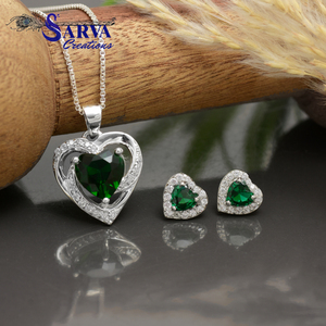Luxury Moissanite 925 Sterling <b>Silver</b> Jewelry <b>Set</b> <b>Necklace</b> Earrings Women Bridal Wedding Gift <b>Necklace</b> and Earring <b>Set</b> Women - Product Image 1