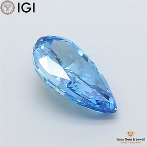 เพชรทรงลูกแพร์ 2.50 กะรัต ผลิตด้วยวิธี CVD พร้อมใบรับรอง IGI สีฟ้าสดใสแฟนซี ความสะอาดระดับ VS1 สำหรับแหวนทองแบบโซลิแทร์ - Product Image 6