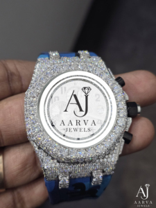 Reloj Mecánico Automático para Hombre Aarva Jewels, con Cristales de Zafiro y Moissanita VVS, Estilo Hip Hop de Lujo - Product Image 4