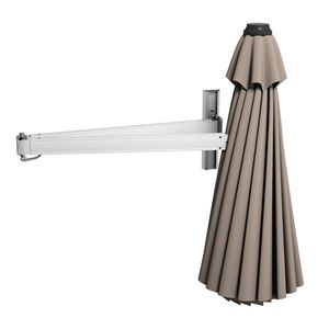Ombrellone da Patio Regolabile da 2,4 Metri Montabile a Parete con Palo Resistente, Accessorio per Arredamento Esterno - Product Image 6