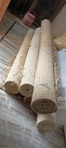 Alfombra Tejida a Mano de Cáñamo y Yute, Alfombra de Fibra Natural Hecha a Mano, Ecológica, Reversible, Antideslizante, Diseño Kilim, para Sala de Estar o Dormitorio - Product Image 4