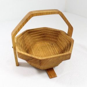 Traditional Wooden Fruit <b>Basket</b> For Everyday Kitchen Use And Decorative <b>Display</b> Of Seasonal Fresh Fruits - Product Image 6