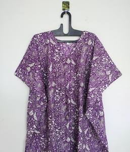 ชุดคาฟตันผ้าฝ้ายอินเดียทำมือ ชุดคลุมชายหาด ชุดสำหรับงานเทศกาล - Product Image 3