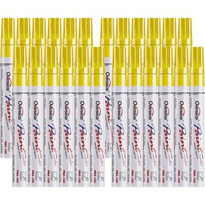 Set di 24 Pennarelli a Base d'Olio Gialli, Asciugatura Rapida, Impermeabili, Punta Media, Permanenti e Versatili per Progetti Artistici - Product Image 1